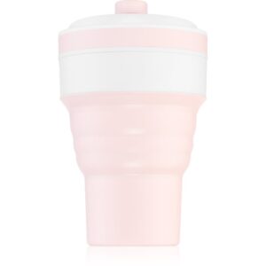 KidPro Collapsible Mug ceasca cu pai Pink 350 ml-ro