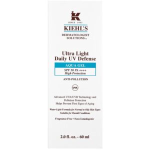 Kiehl's Dermatologist Solutions Ultra Light Daily UV Defense Aqua Gel SPF 50 PA++++ lichid protector ultra ușor pentru toate tipurile de ten