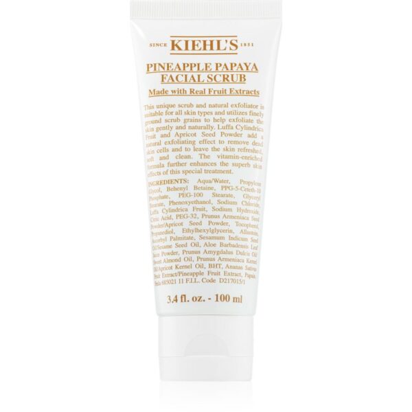 Kiehl's Pineapple Papaya Facial Scrub peeling pentru toate tipurile de ten 100 ml-Țena