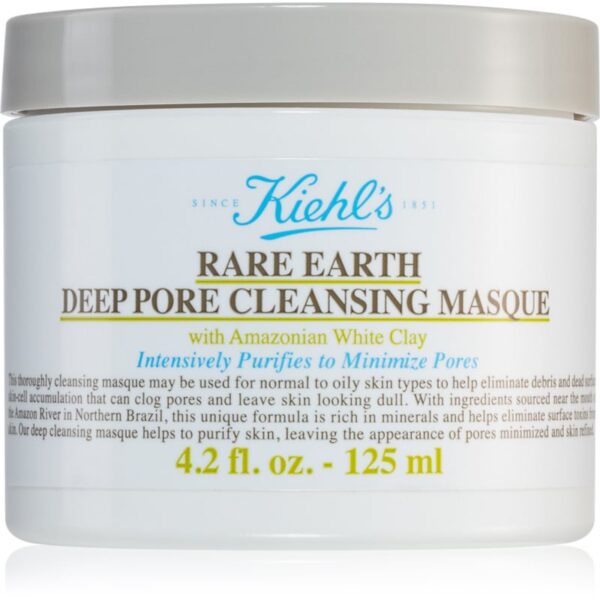 Kiehl's Rare Earth Deep Pore Cleansing Mask masca pentru curatare profunda pentru diminuarea porilor 125 ml-Țena