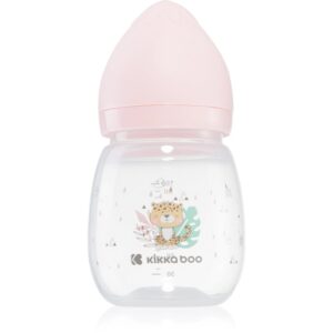Kikkaboo Savanna Anti-colic Feeding Bottle biberon pentru sugari 3 m+ Pink 180 ml-Țena
