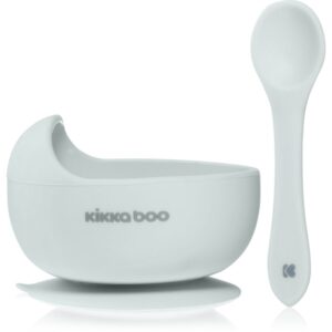 Kikkaboo Silicone Bowl with Spoon bol din silicon cu linguriță 4 m+ Blue 2 buc-ro