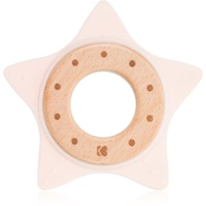 Kikkaboo Silicone and Wood Teether Star jucărie pentru dentiție Pink 1 buc-ro
