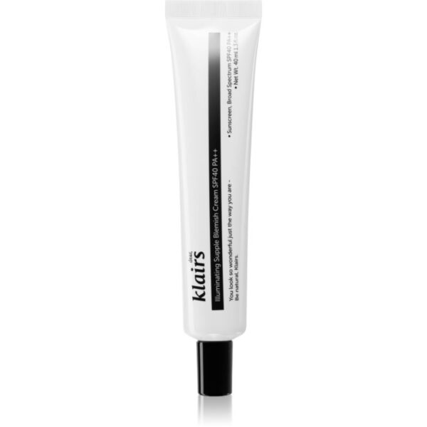 Klairs Illuminating Supple Blemish Cream BB Cream cu efect hidratant pentru ten cu imperfectiuni SPF 40 40 ml-Țena