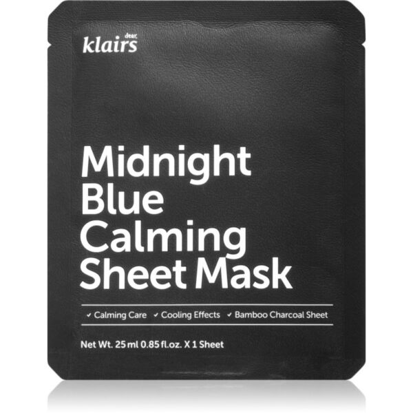 Klairs Midnight Blue Calming Sheet Mask mască textilă calmantă 25 ml-ro