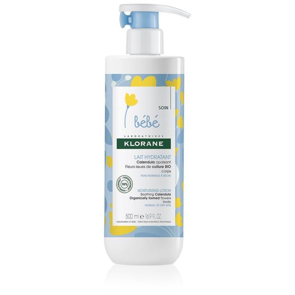 Klorane Bébé Calendula lapte de corp hidratant pentru nou-născuți și copii 500 ml-ro