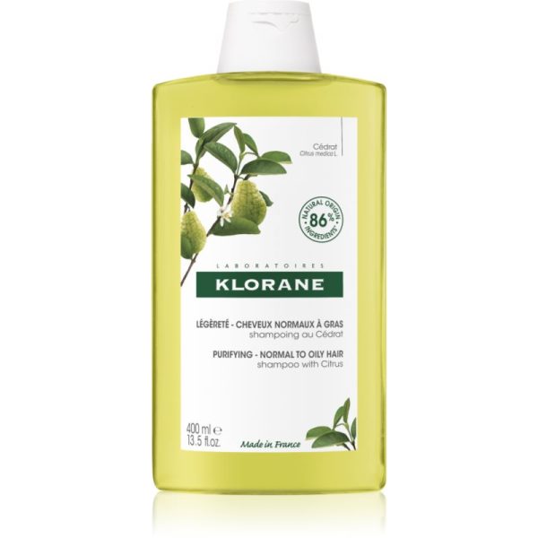 Klorane Cédrat sampon pentru curatare pentru par normal spre gras 400 ml-ro