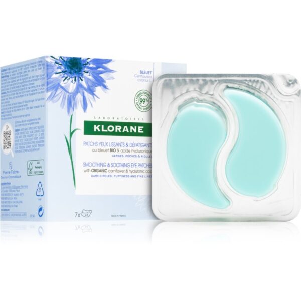 Klorane Cornflower Organic masca iluminatoare zona ochilor 7x2 buc-Țena