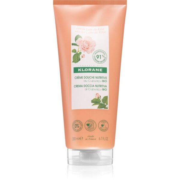 Klorane Cupuaçu Bio Lait de Rose gel de dus hranitor 200 ml-ro
