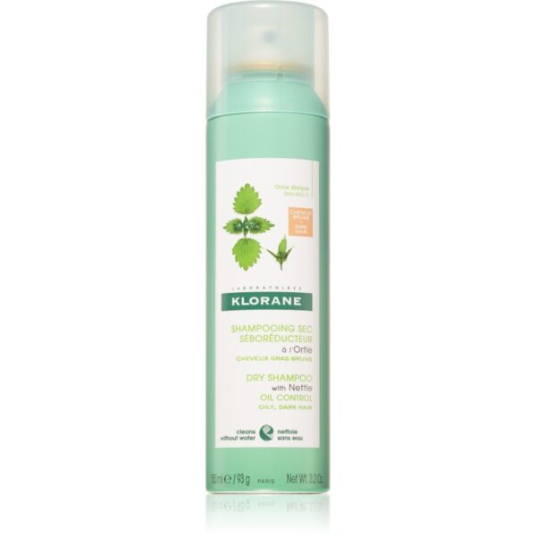 Klorane Nettle șampon uscat pentru păr gras și închis la culoare 150 ml-ro