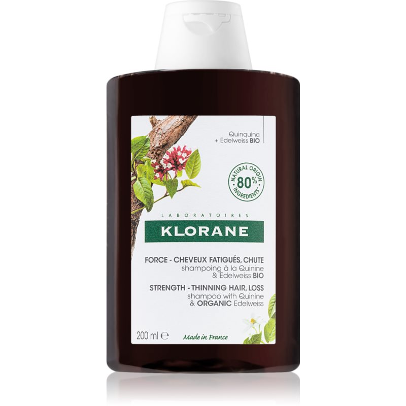 Klorane Quinine & Edelweiss Bio sampon fortifiant impotriva caderii parului 200 ml-ro