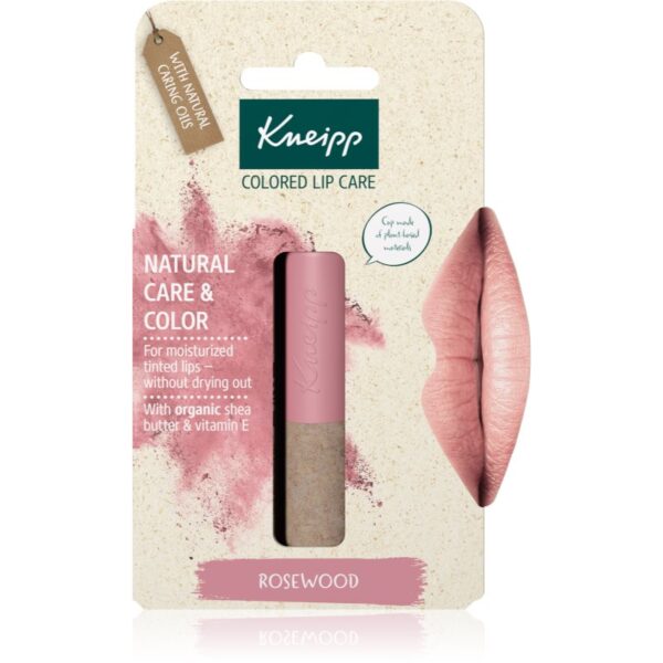 Kneipp Natural Care & Color balsam de buze colorat culoare Rosewood 3.5 g-Țena