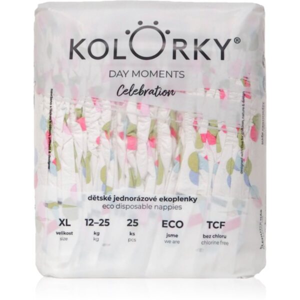 Kolorky DAY Moments Celebration scutece ECO de unică folosință Size XL 12-25 kg 25 buc-ro