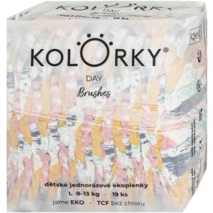 Kolorky Day Brushes scutece ECO de unică folosință marimea S 8-13 Kg 19 buc-ro