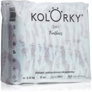 Kolorky Day Feathers scutece ECO de unică folosință marimea M 5-8 Kg 21 buc-ro