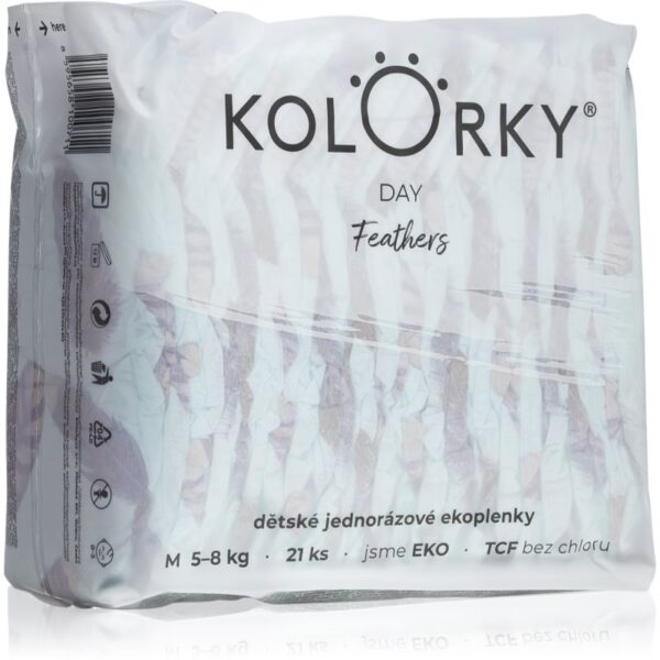 Kolorky Day Feathers scutece ECO de unică folosință marimea M 5-8 Kg 21 buc-ro