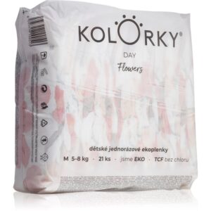 Kolorky Day Flowers scutece ECO de unică folosință marimea M 5-8 Kg 21 buc-ro