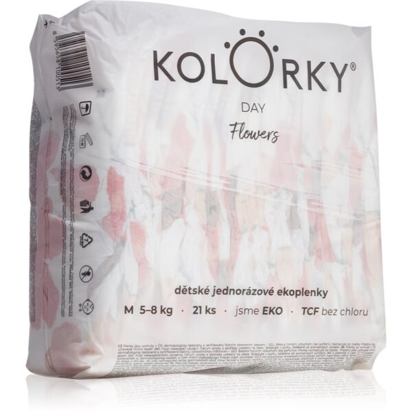 Kolorky Day Flowers scutece ECO de unică folosință marimea M 5-8 Kg 21 buc-ro