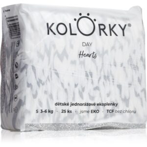 Kolorky Day Hearts scutece ECO de unică folosință marimea S 3-6 Kg 25 buc-ro