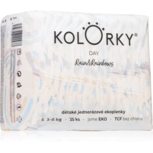 Kolorky Day Rain&Rainbow scutece ECO de unică folosință marimea S 3-6 Kg 25 buc-ro