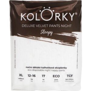 Kolorky Deluxe Velvet Pants Night Sleepy scutece de unică folosință tip chiloțel pentru noapte XL 12-16 kg 17 buc-ro