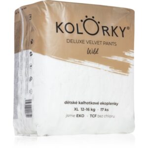 Kolorky Deluxe Velvet Pants Wild scutece de unică folosință tip chiloțel marimea XL 12-16 Kg 17 buc-ro