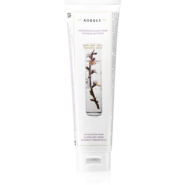 Korres Almond & Linseed masca hranitoare pentru păr uscat și deteriorat 125 ml-ro
