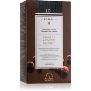 Korres Argan Oil Culoare permanenta pentru par cu ulei de argan culoare 1.0 Black 50 ml-ro