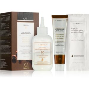 Korres Argan Oil Culoare permanenta pentru par cu ulei de argan culoare 4.77 Dark Choco 50 ml-ro
