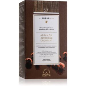 Korres Argan Oil Culoare permanenta pentru par cu ulei de argan culoare 5.7 Chocolate 50 ml-ro