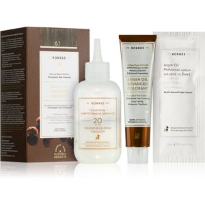 Korres Argan Oil Culoare permanenta pentru par cu ulei de argan culoare 6.1 Ash Dark Blonde 50 ml-ro
