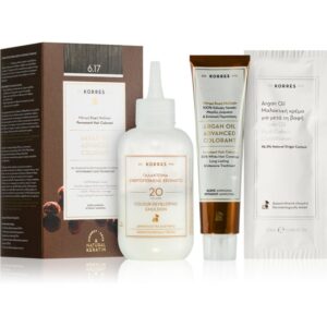 Korres Argan Oil Culoare permanenta pentru par cu ulei de argan culoare 6.17 Dark Blond Beige 50 ml-ro