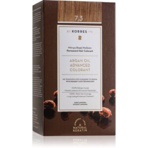 Korres Argan Oil Culoare permanenta pentru par cu ulei de argan culoare 7.3 Golden / Honey Blonde 50 ml-ro
