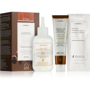 Korres Argan Oil Culoare permanenta pentru par cu ulei de argan culoare 77.44 Intense Copper Blonde 50 ml-ro