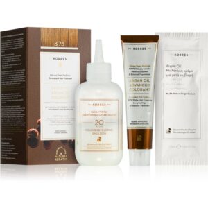 Korres Argan Oil Culoare permanenta pentru par cu ulei de argan culoare 8.73 Golden Caramel 50 ml-ro