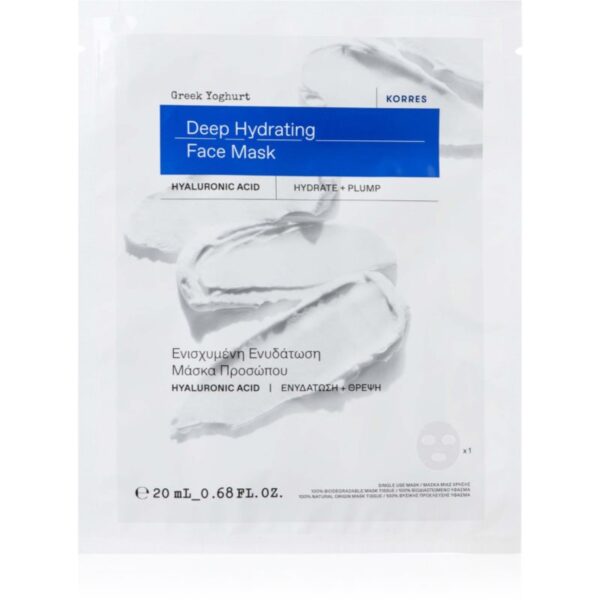 Korres Greek Yoghurt mască textilă hidratantă cu probiotice 20 ml-Țena