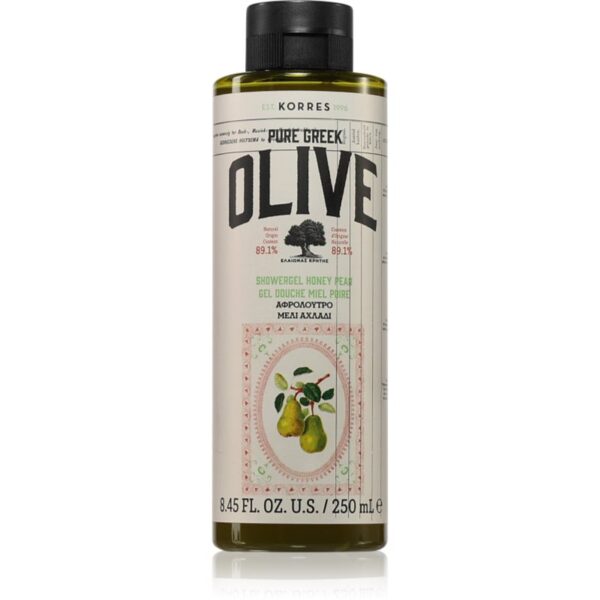 Korres Pure Greek Olive & Honey Pear gel de dus revigorant 250 ml-ro