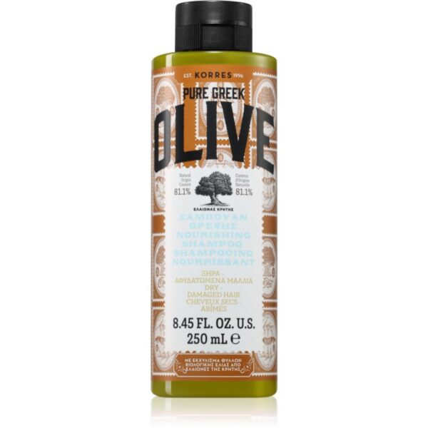 Korres Pure Greek Olive Sampon pentru par uscat si deteriorat 250 ml-ro