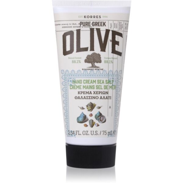 Korres Pure Greek Olive & Sea Salt crema de maini hidratanta cu sare de mare 75 ml-ro