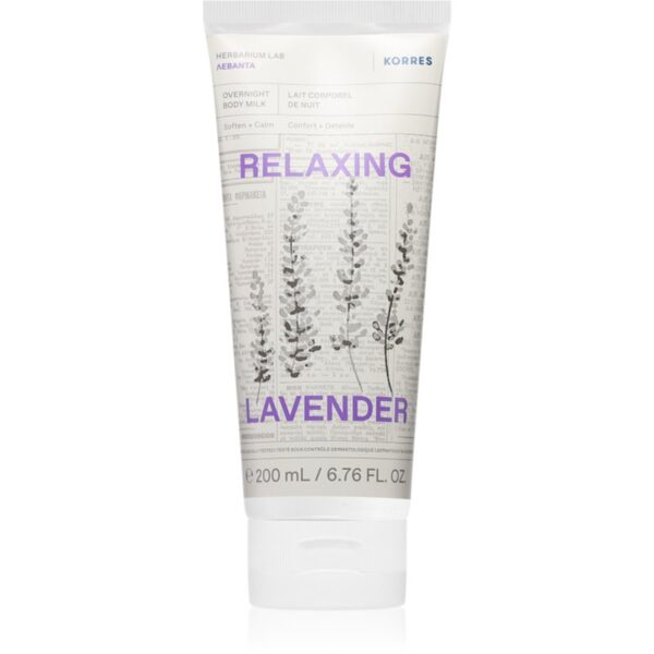 Korres Relaxing Lavender lapte relaxant pentru corp pentru noapte 200 ml-ro
