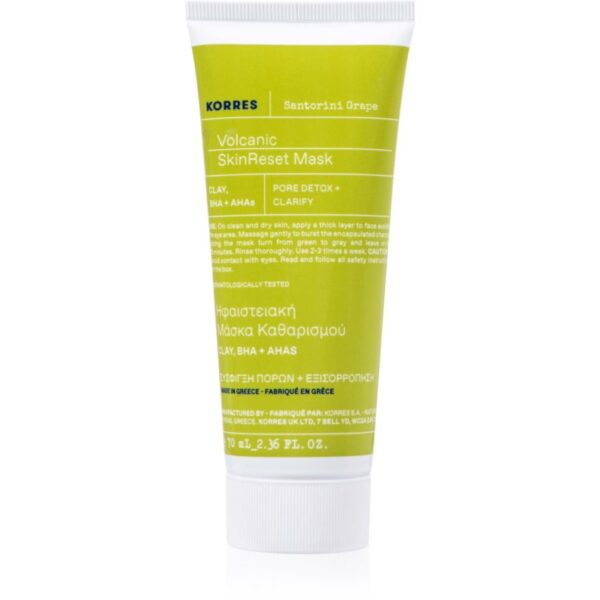 Korres Santorini Grape Masca de curățare cu cărbune 70 ml-Țena