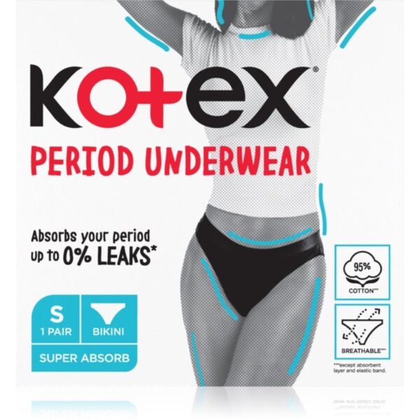 Kotex Period Underwear Size S chiloți menstruali mărime S 1 buc-Țena