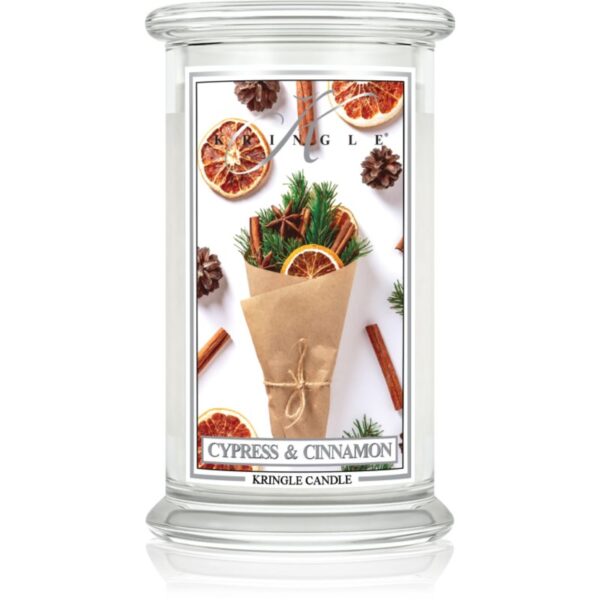 Kringle Candle Cypress & Cinnamon lumânare parfumată 624 g-ro