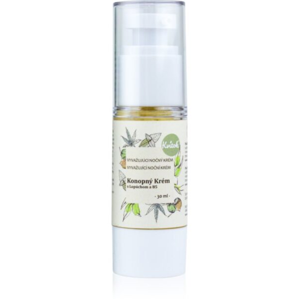 Kvitok Cream with Cannabis Oil with Burdock and B5 crema de noapte pentru ten gras 30 ml-ro