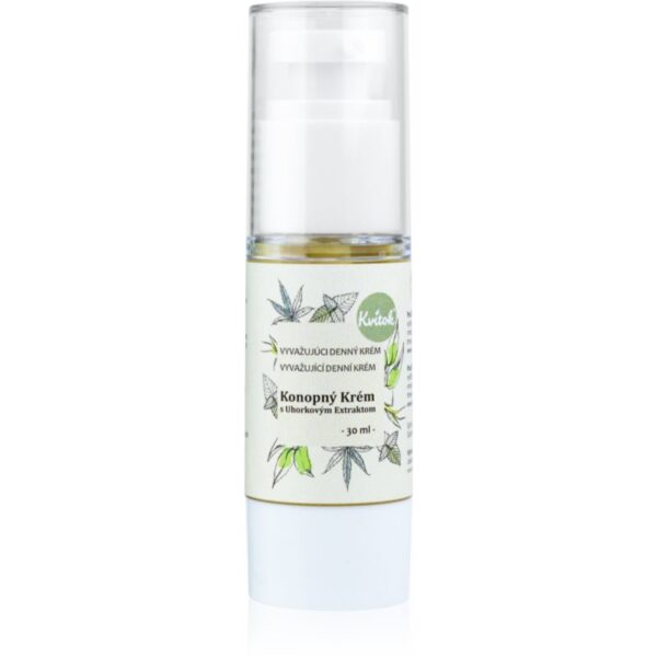 Kvitok Cream with Cannabis Oil with Cucumber Extract crema de zi pentru ten gras 30 ml-ro