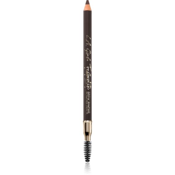 L.A. Girl Cosmetics Featherlite creion de sprancene de lunga durata cu pensula culoare Dark Brown 1.1 g-ro
