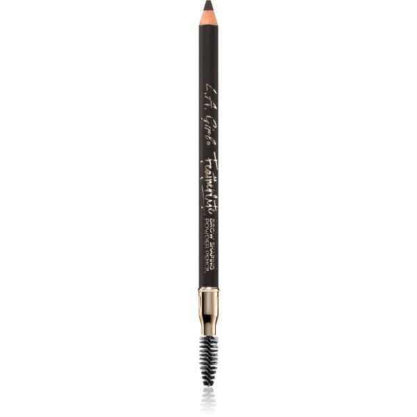 L.A. Girl Cosmetics Featherlite creion de sprancene de lunga durata cu pensula culoare Soft Black 1.1 g-Țena