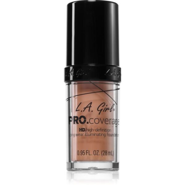L.A. Girl Cosmetics PRO. Coverage fond de ten lichid iluminator culoare Natural 28 ml-ro