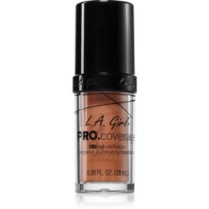 L.A. Girl Cosmetics PRO. Coverage fond de ten lichid iluminator culoare Tan 28 ml-Țena
