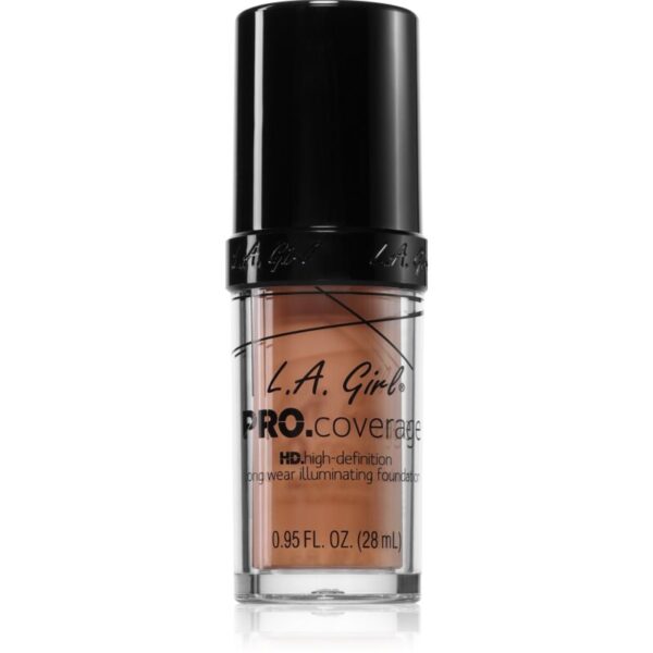 L.A. Girl Cosmetics PRO. Coverage fond de ten lichid iluminator culoare Warm Beige 28 ml-ro